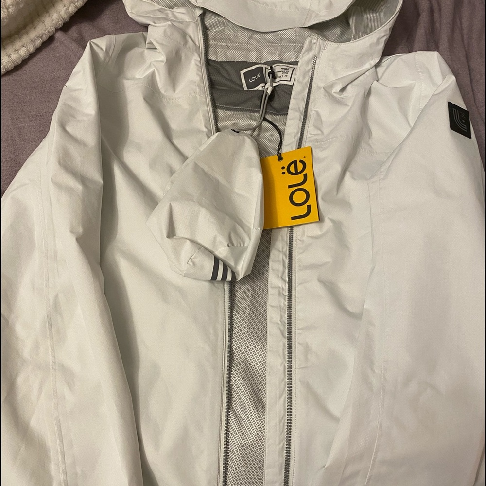 White rain coat